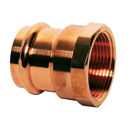 Jones Stephens 3/4in. x 1/2in. Copper Press x FPT Female Adapter C77173